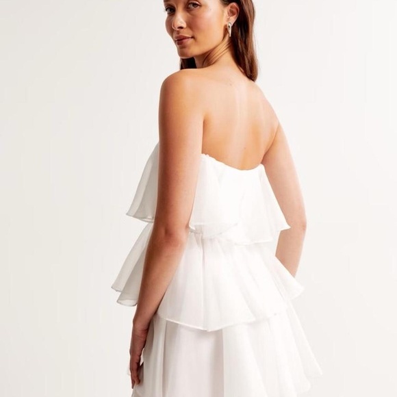 Organza Tiered Strapless Mini Dress - Picture 4 of 4